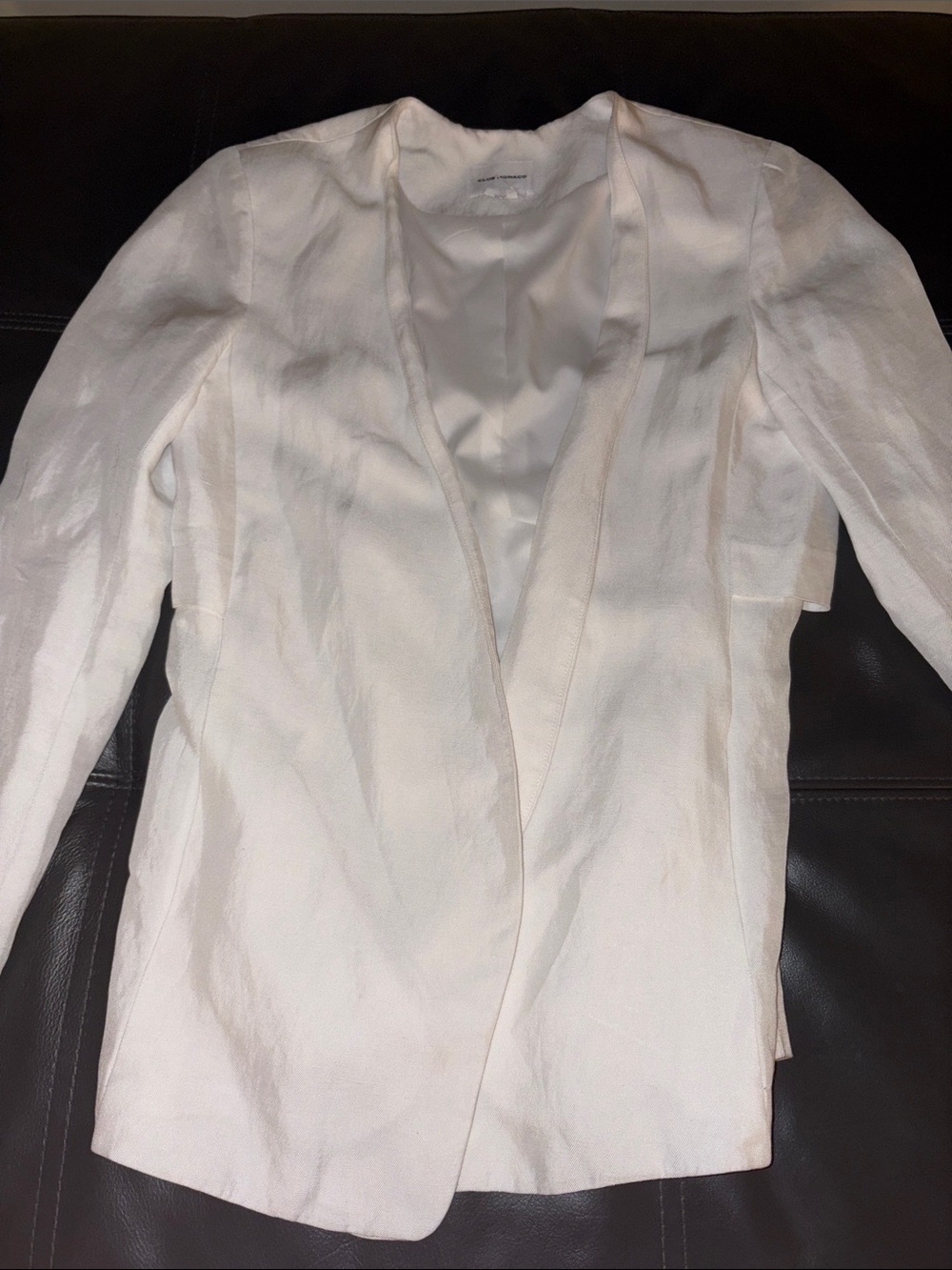 Club Monaco Women's White Open-Front Blazer